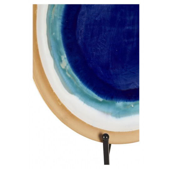Azure Glazed Ceramic Plate