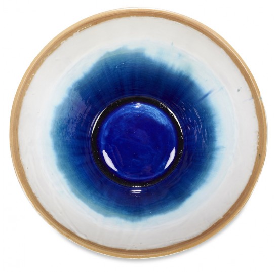 36cm Azure Glazed Ceramic Bowl
